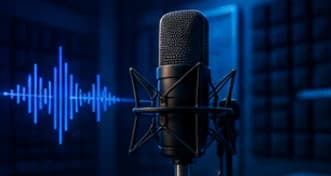Professional studio microphone for calm narration