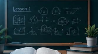 Classroom scene for an online teacher voice prompt