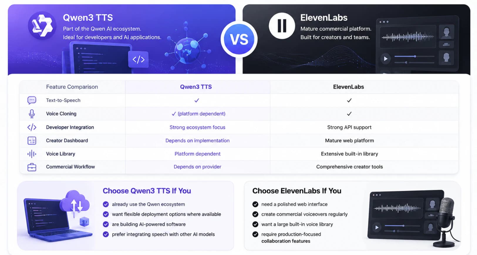 Qwen3 TTS and ElevenLabs voice cloning workflow comparison