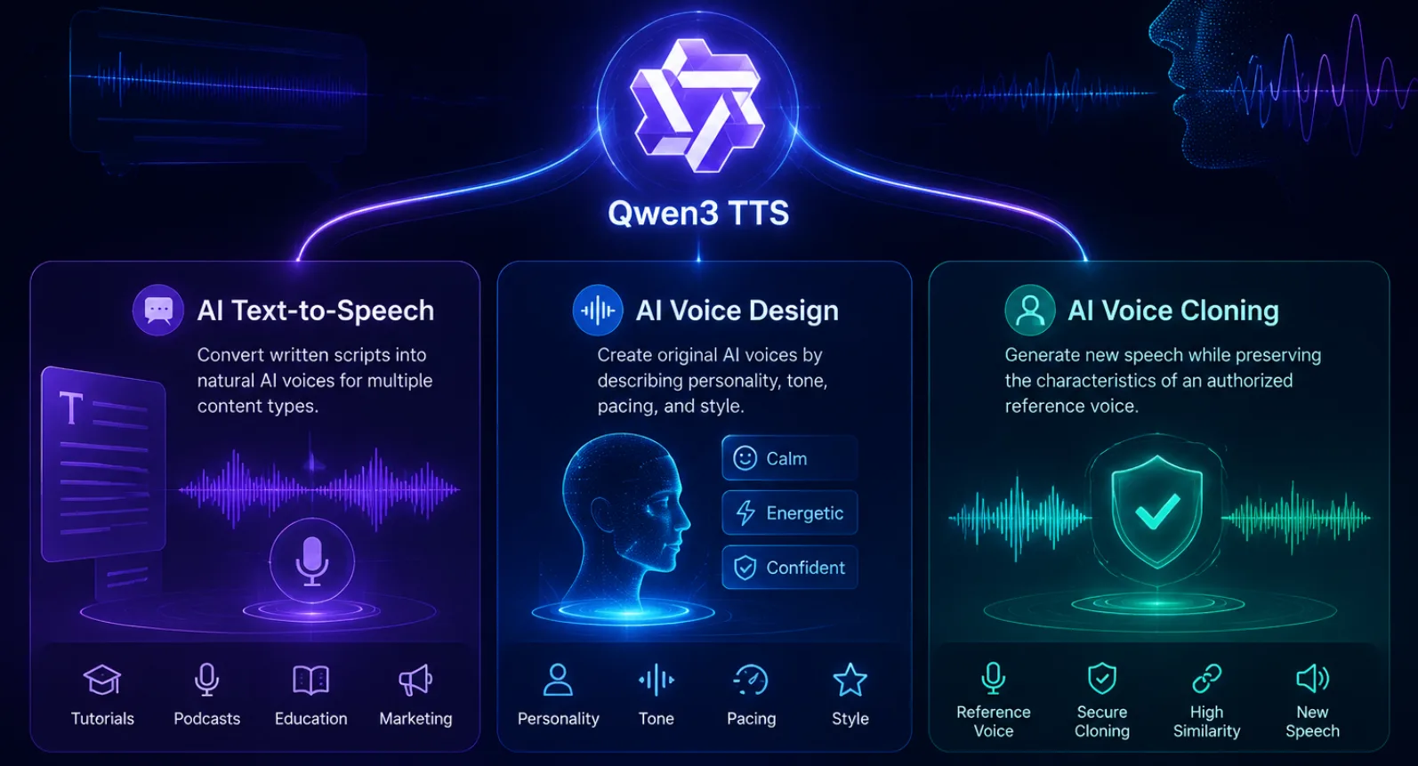 Qwen3 TTS workflow and voice generation controls